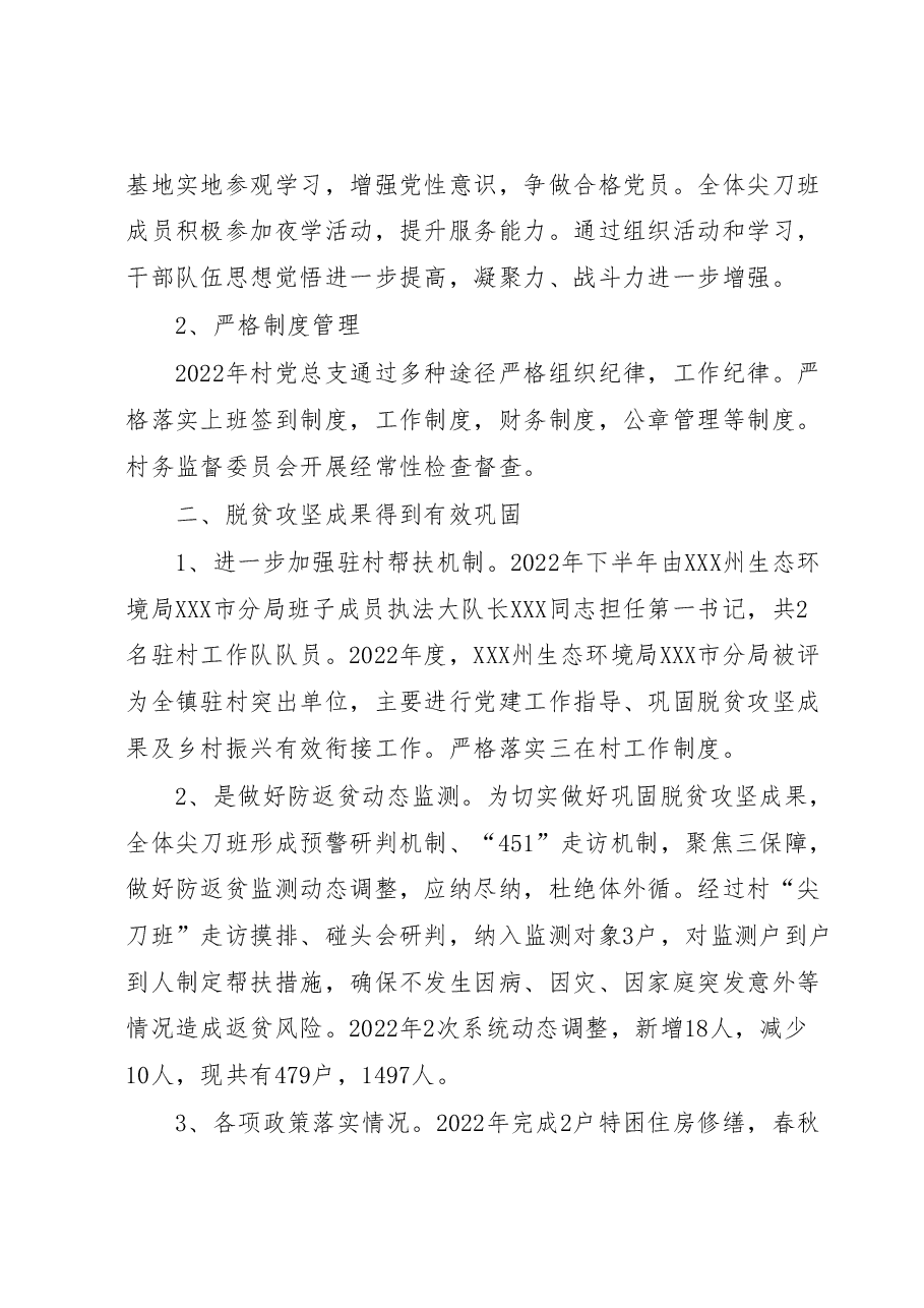 XX村2022年党务、村务工作报告.docx,第2页预览