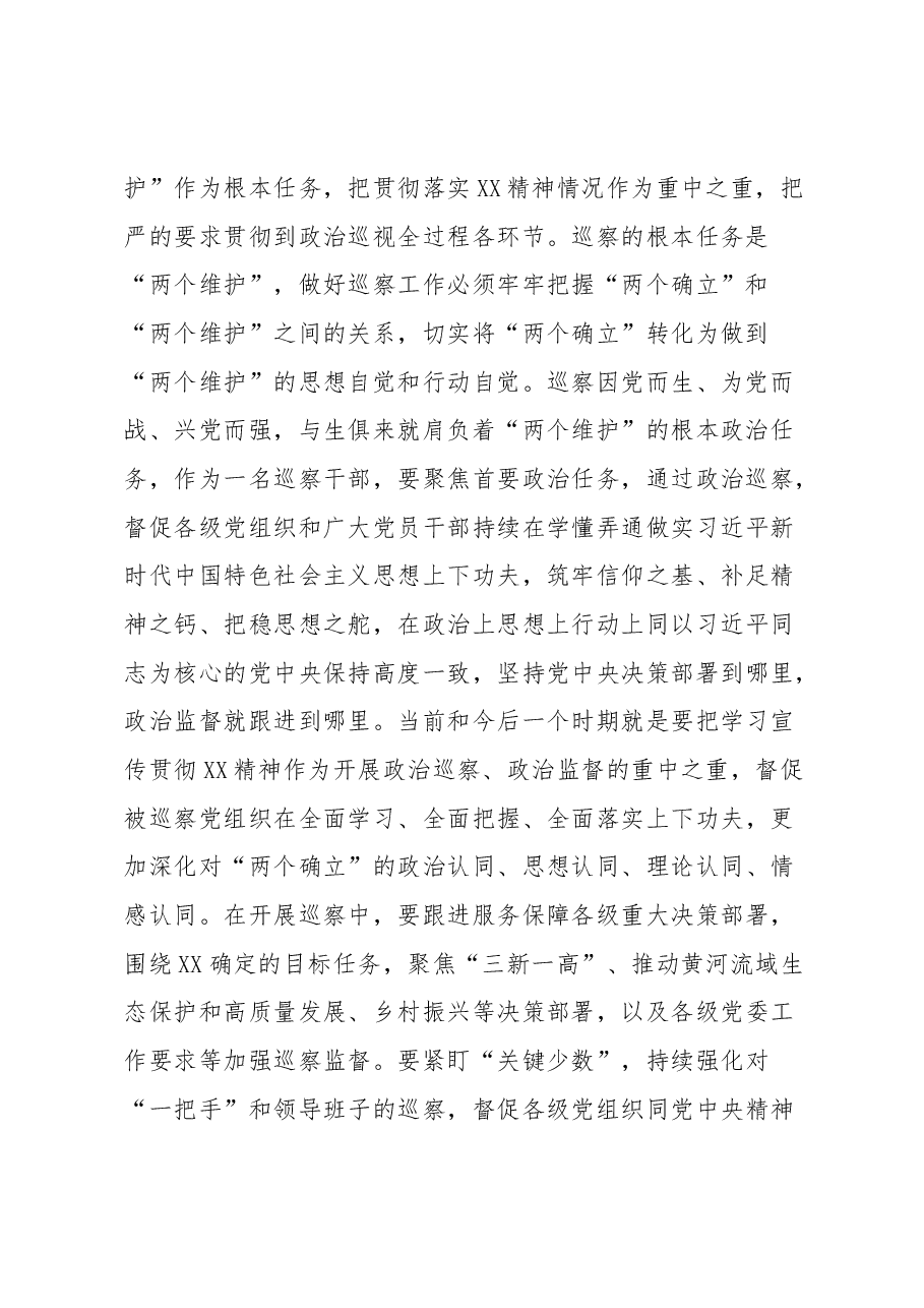 巡察干部在纪检监察干部队伍教育整顿研讨交流会上的发言.docx,第2页预览