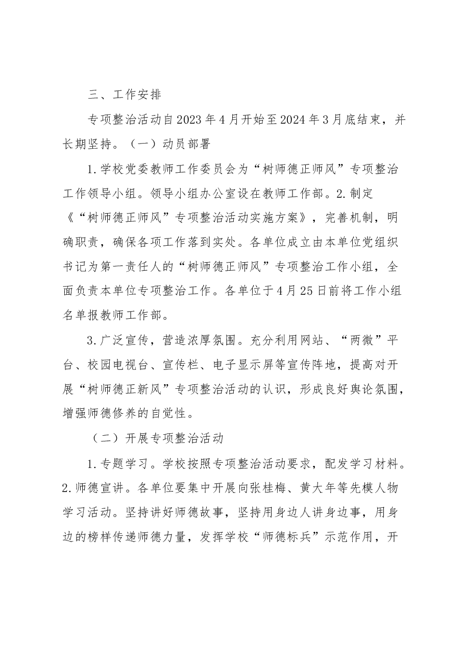 2023年“树师德正师风”专项整治活动实施方案.docx,第2页预览