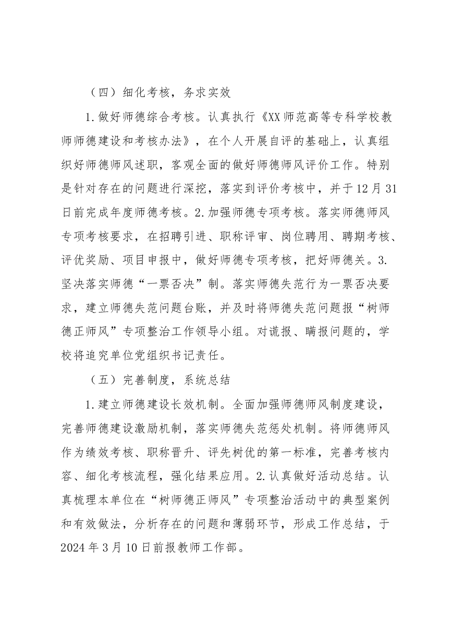 2023年“树师德正师风”专项整治活动实施方案.docx,第4页预览