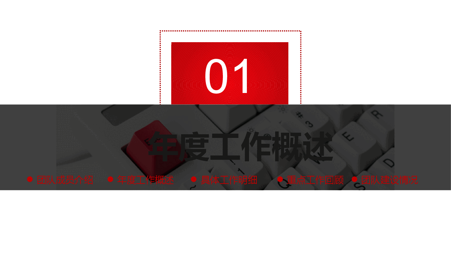 红色大气简约公司述职报告动态PPT模板.pptx,第4页预览