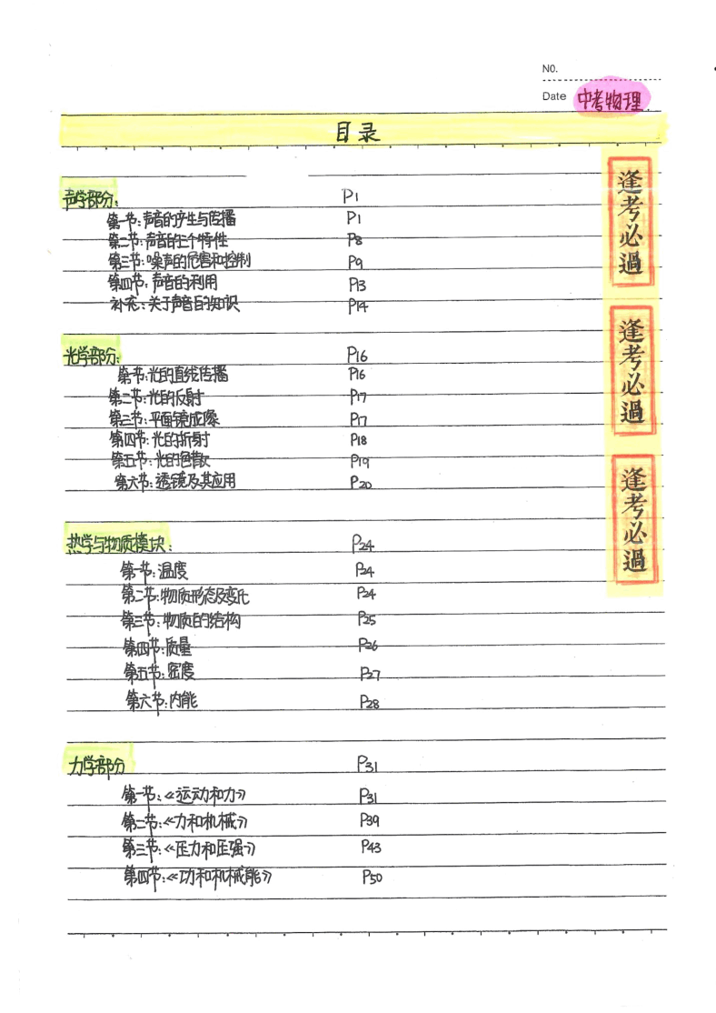 中考物理状元笔记典藏版.pdf,第3页预览