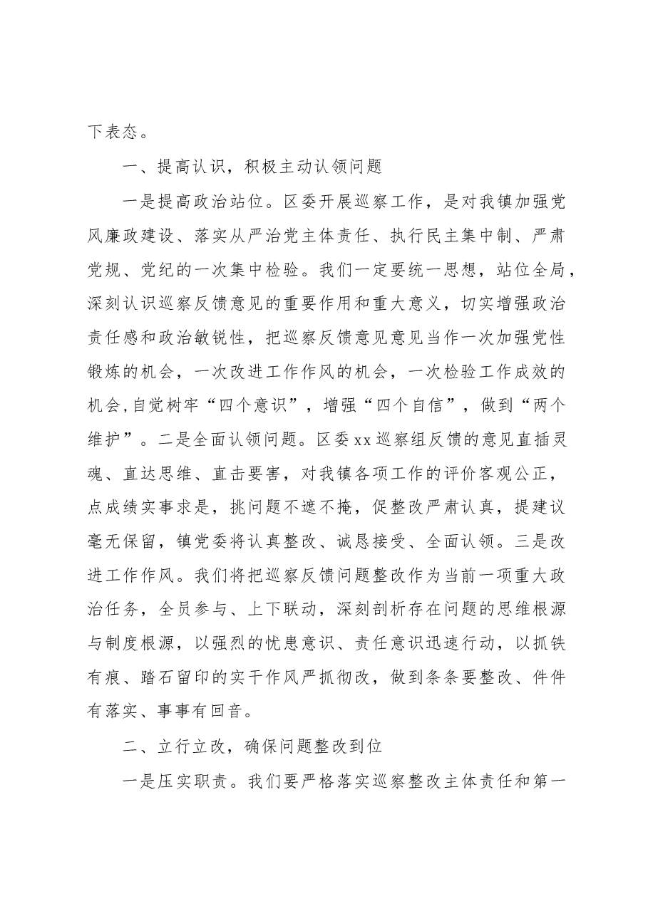 (18篇)在巡察组巡察意见专题反馈会上的表态发言汇编.docx,第3页预览