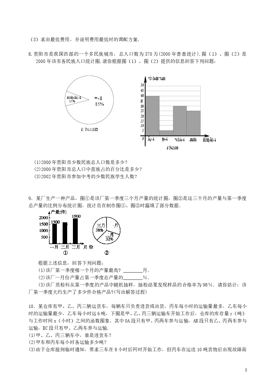 中考数学冲刺:图表信息型问题--巩固练习(基础).doc,第3页预览