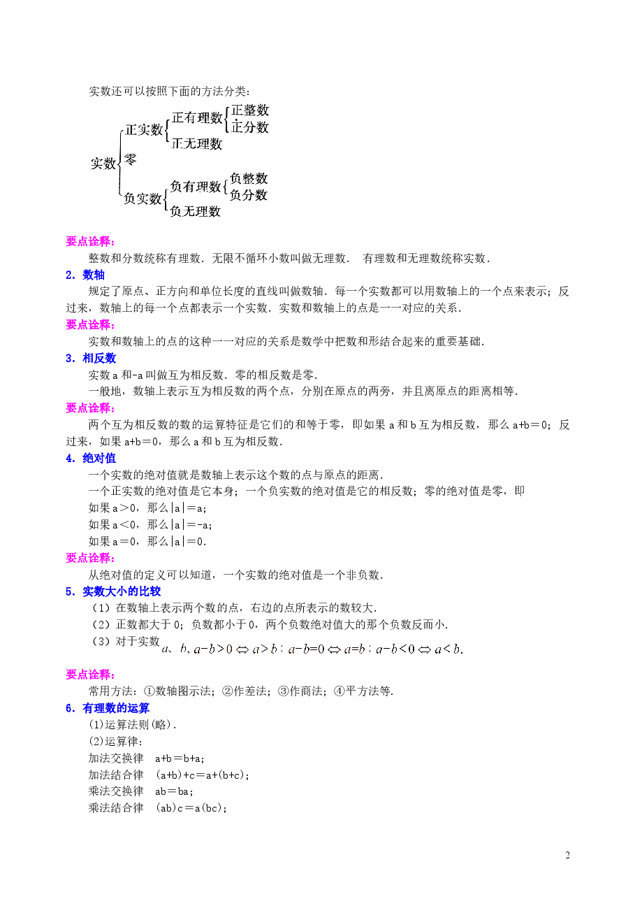 中考数学总复习:数与式综合复习--知识讲解(提高).doc,第2页预览