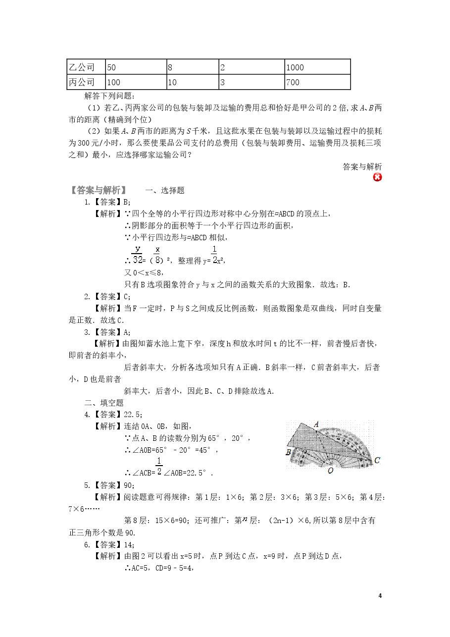 中考数学冲刺：图表信息型问题(提高).doc，第4页预览
