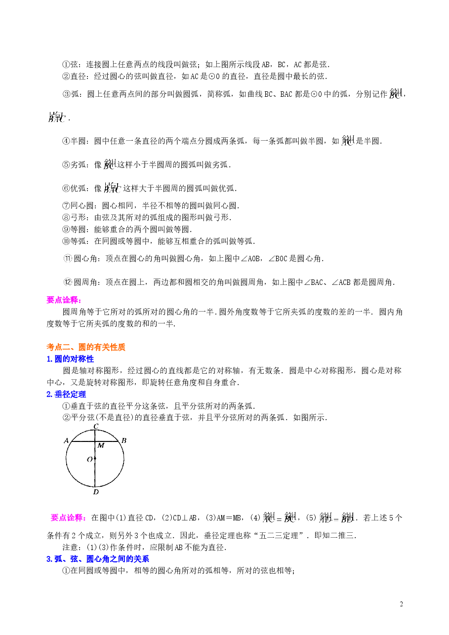 中考数学总复习：圆综合复习--知识讲解（提高）.doc，第2页预览