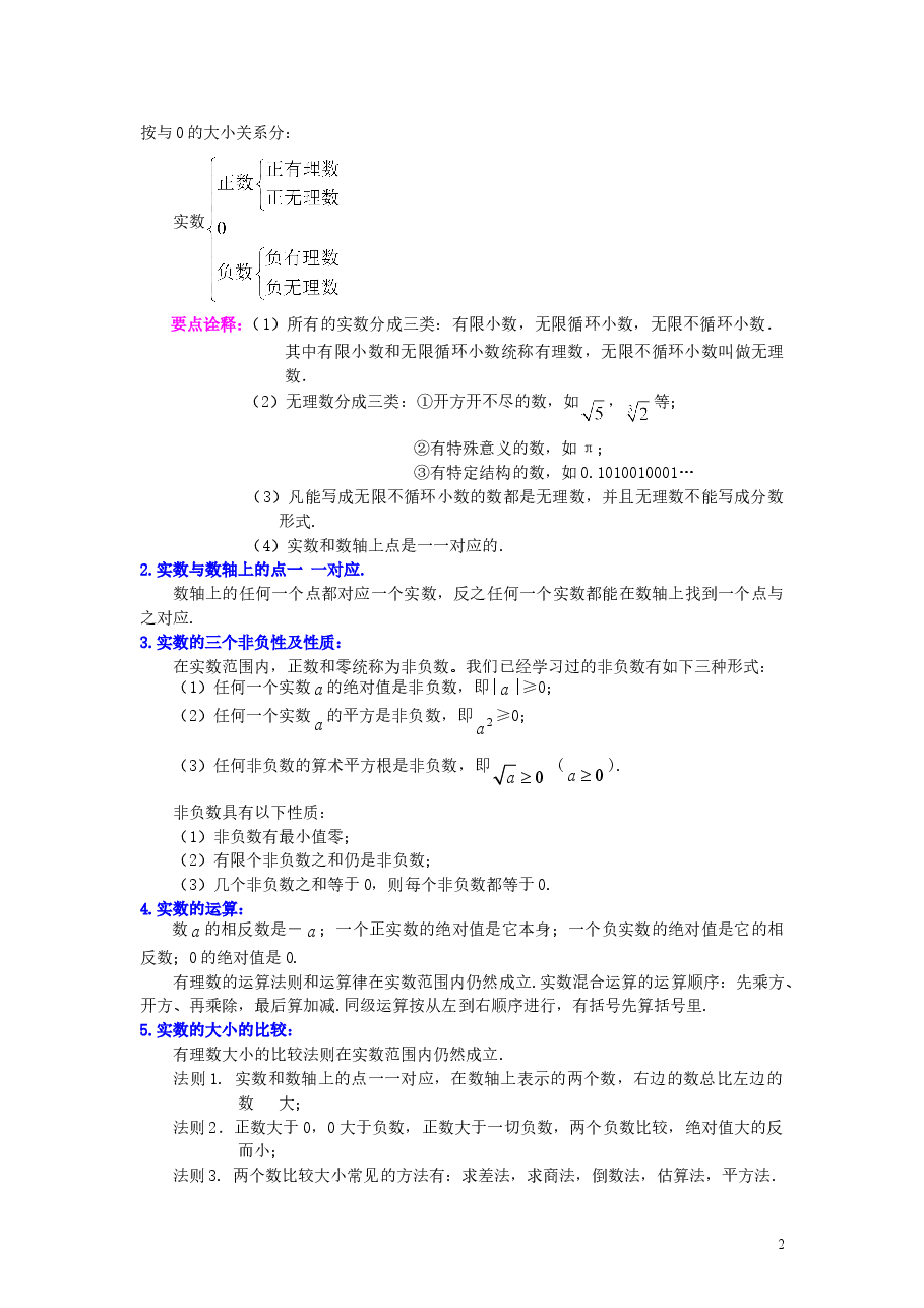 初中7年级（下册）实数全章复习与巩固（提高）知识讲解.doc，第2页预览