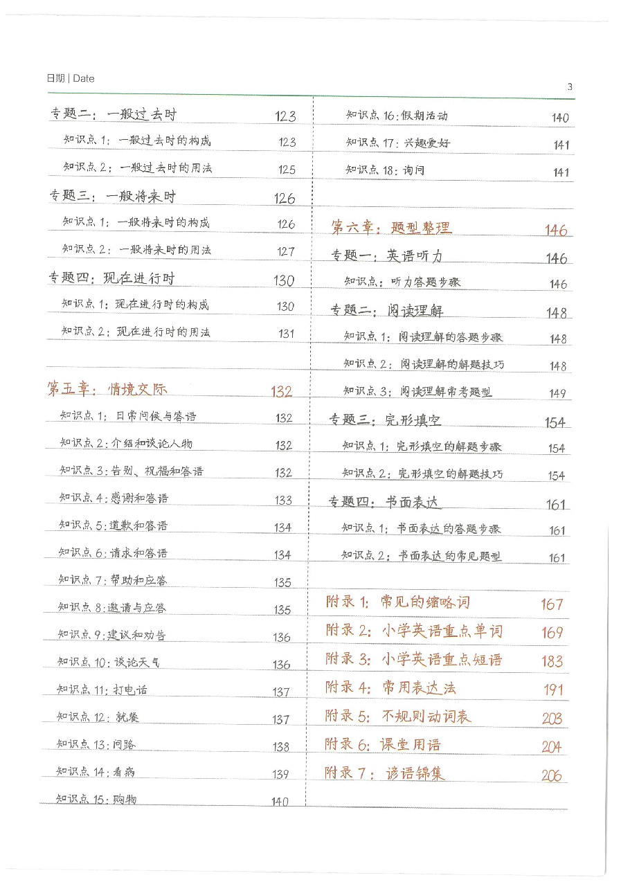 小学学霸手写笔记-英语(支持打印).pdf,第3页预览