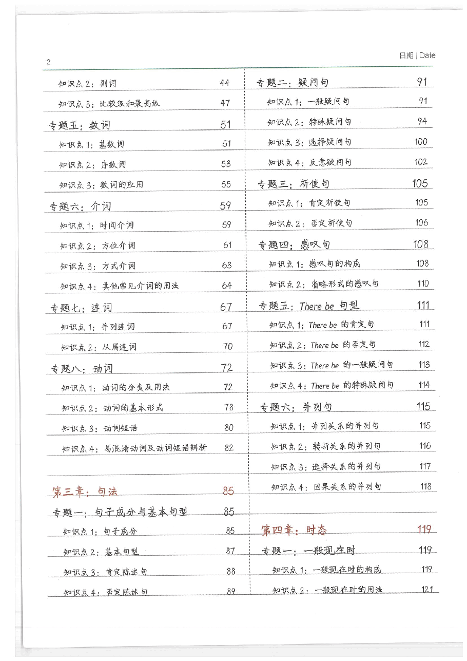 小学学霸手写笔记-英语(支持打印).pdf,第2页预览