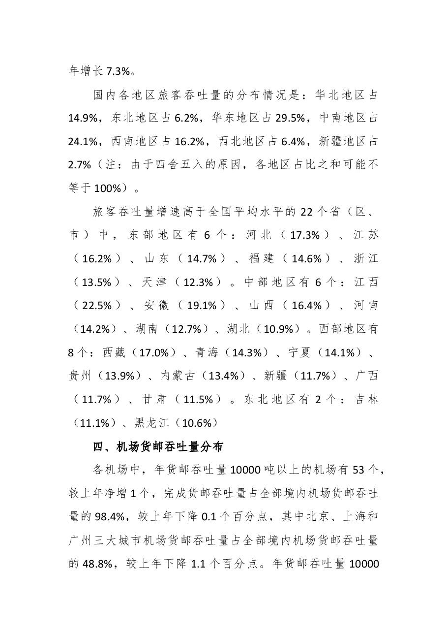 2018年民航机场生产统计公报.docx,第3页预览