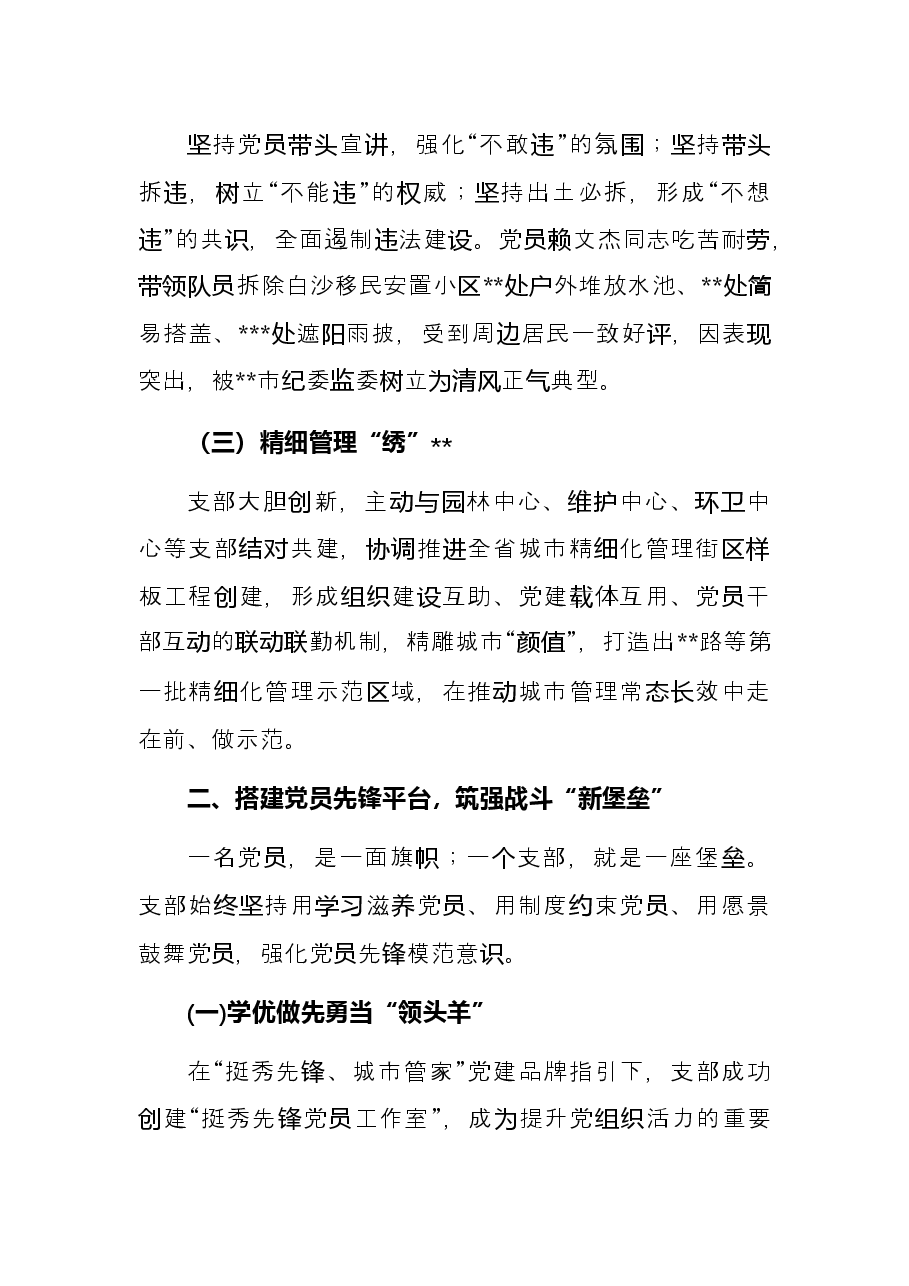 执法大队党支部基层党建工作综述城管局.docx,第3页预览