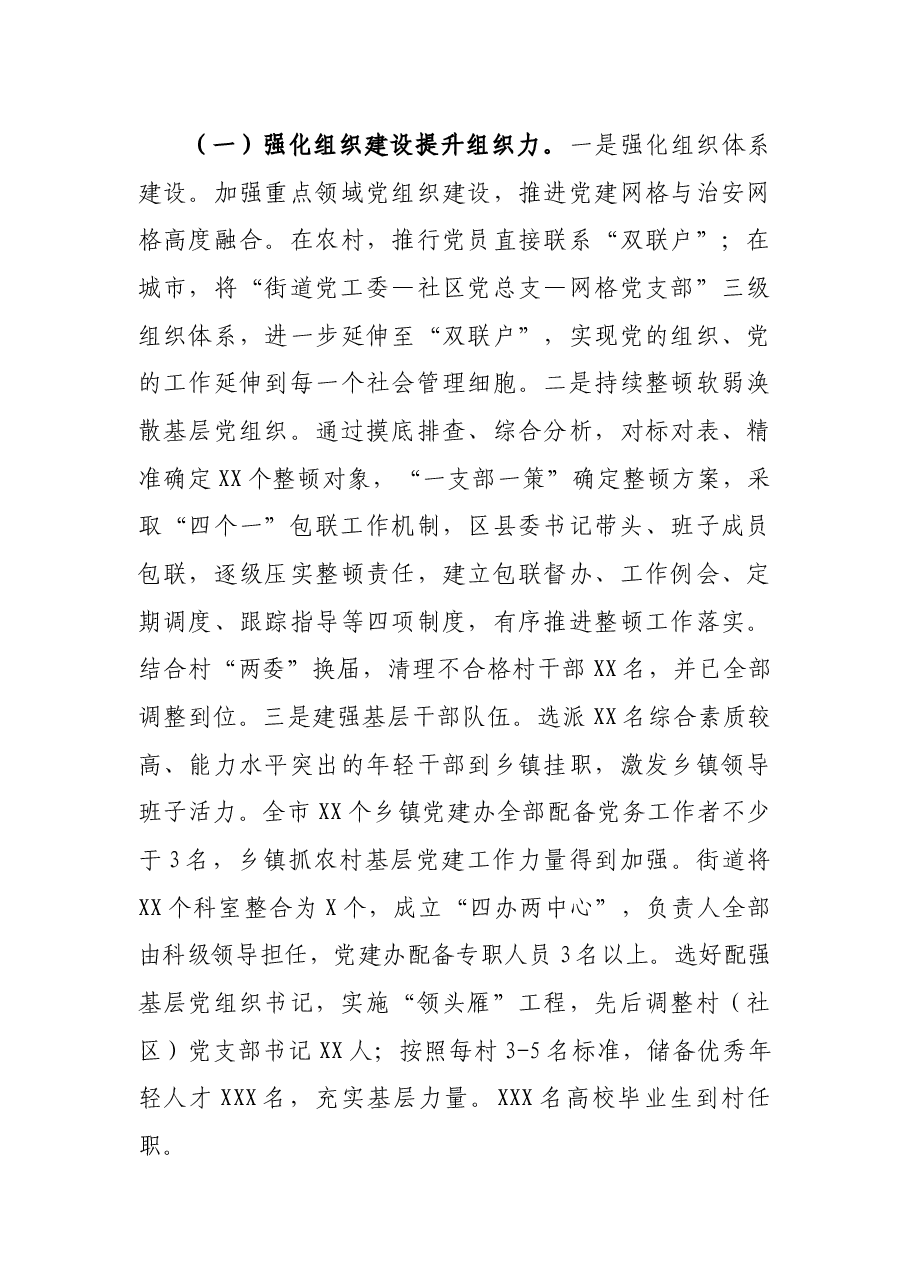 上半年XX市基层党建工作综述(原创投稿).docx,第3页预览