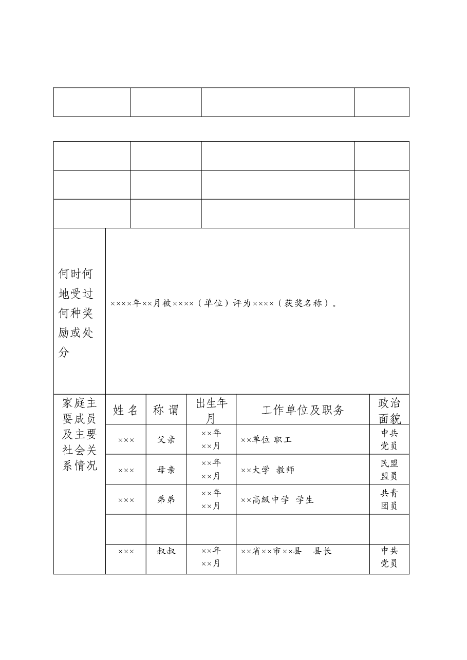 入党积极分子培养考察登记表.doc,第2页预览