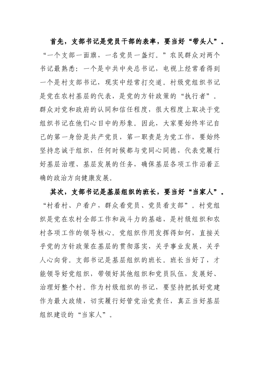 市委常委、组织部长在全市新任村党组织书记培训班上的讲话.docx,第3页预览