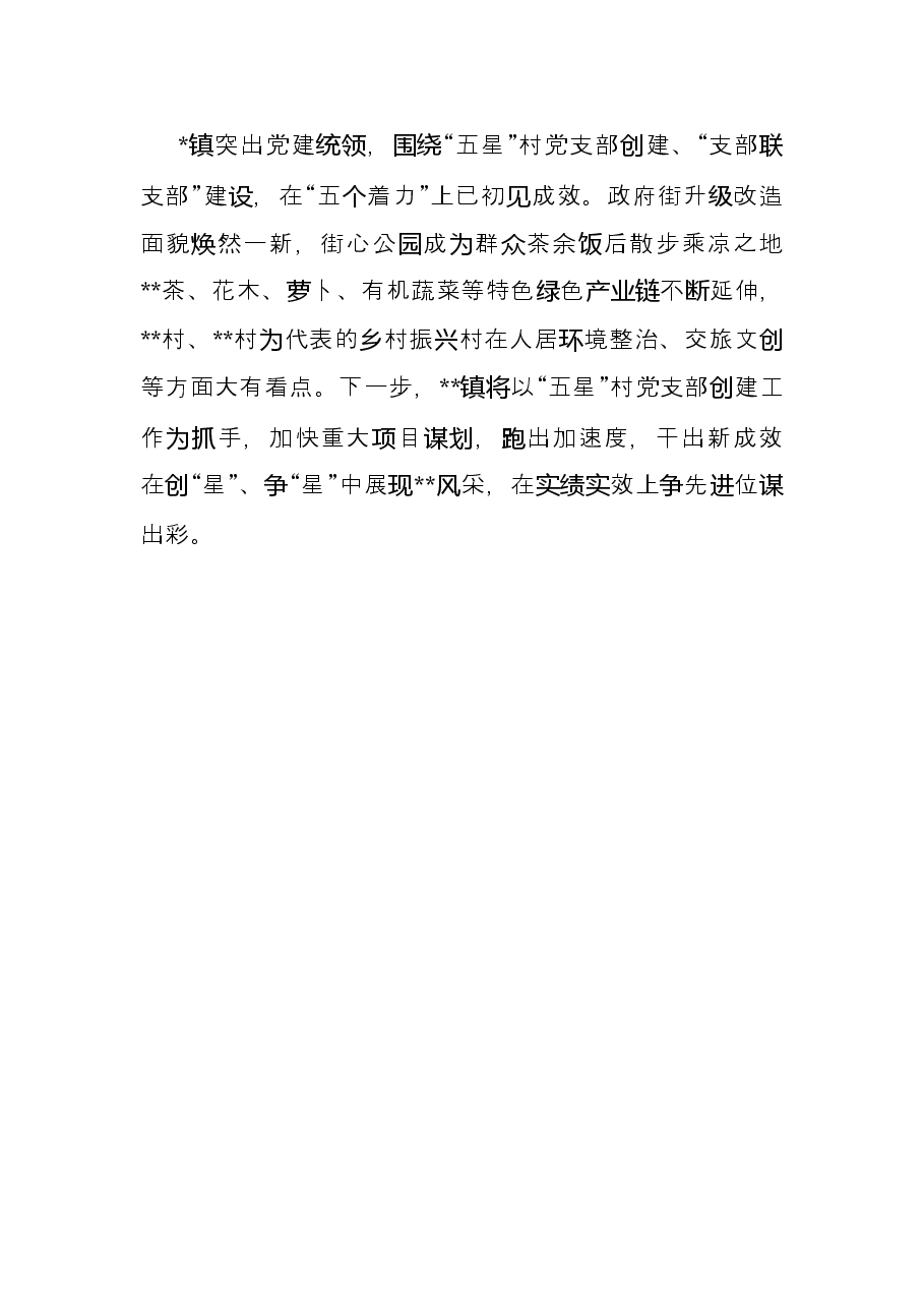 某镇“五星”党支部创建工作汇报.docx,第4页预览