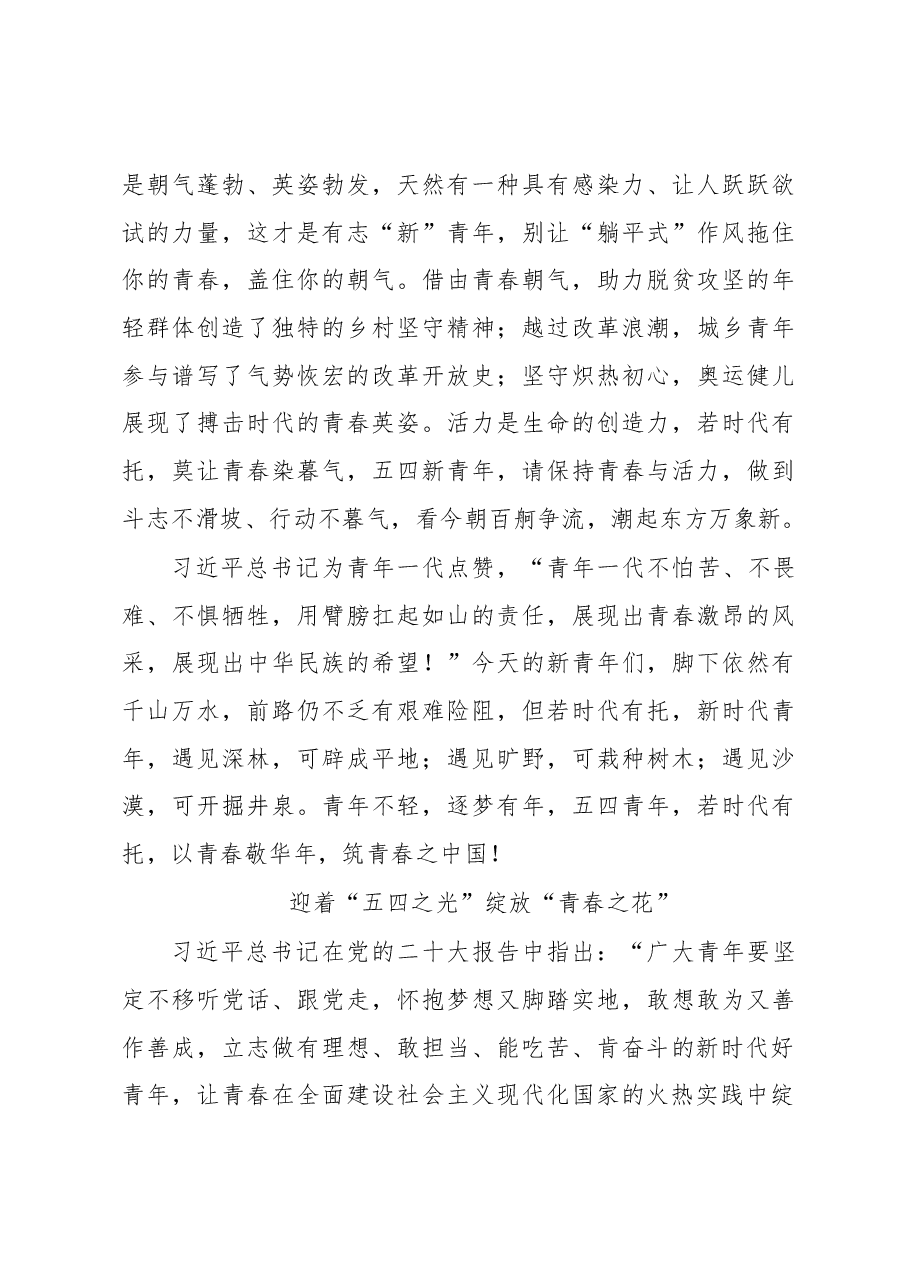 青年干部在五四青年节青年干部座谈会上的发言材料汇编9篇.docx，第4页预览
