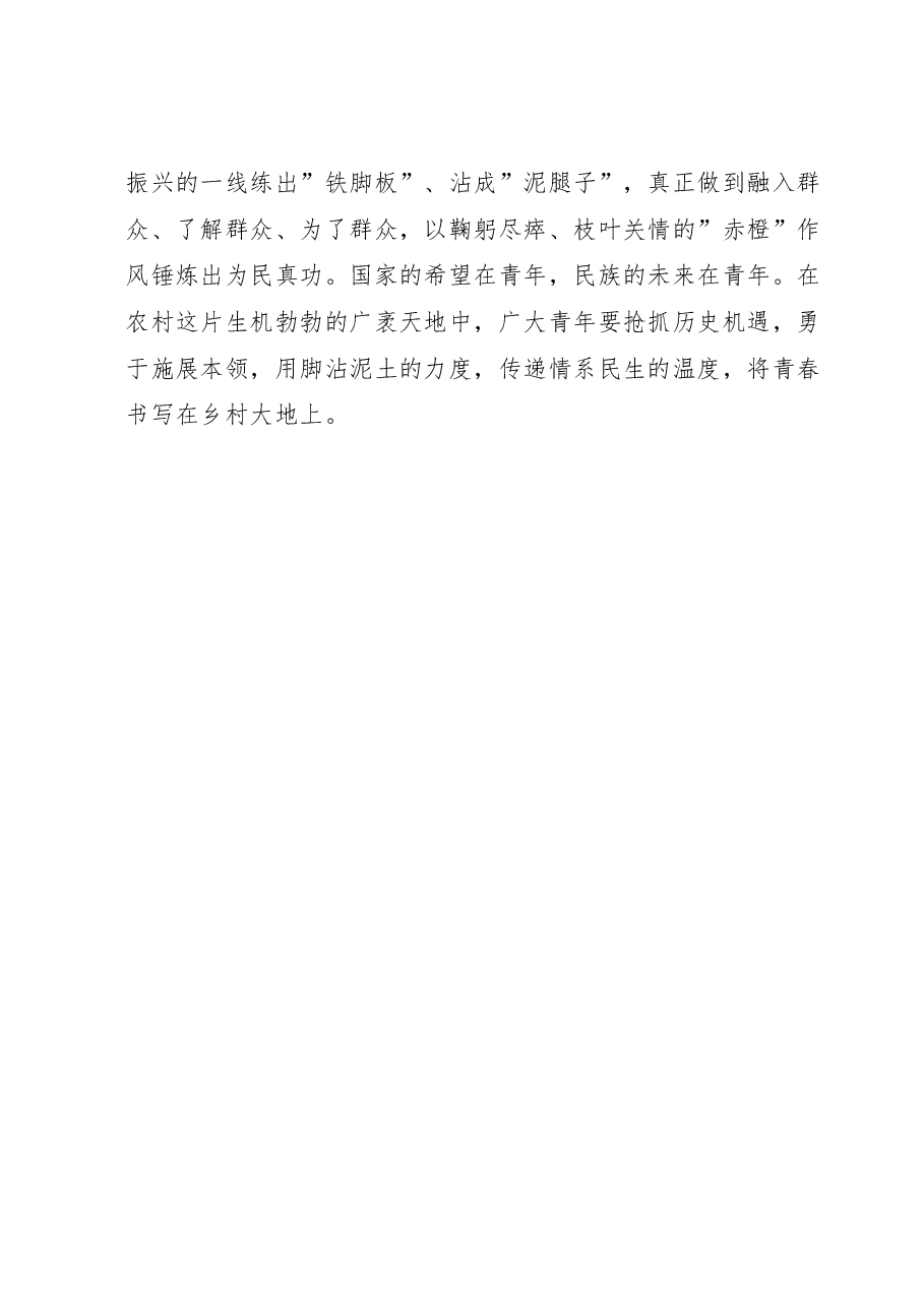 交流研讨发言:践行回信精神助力乡村振兴用青春书写新时代华彩篇章.doc,第4页预览
