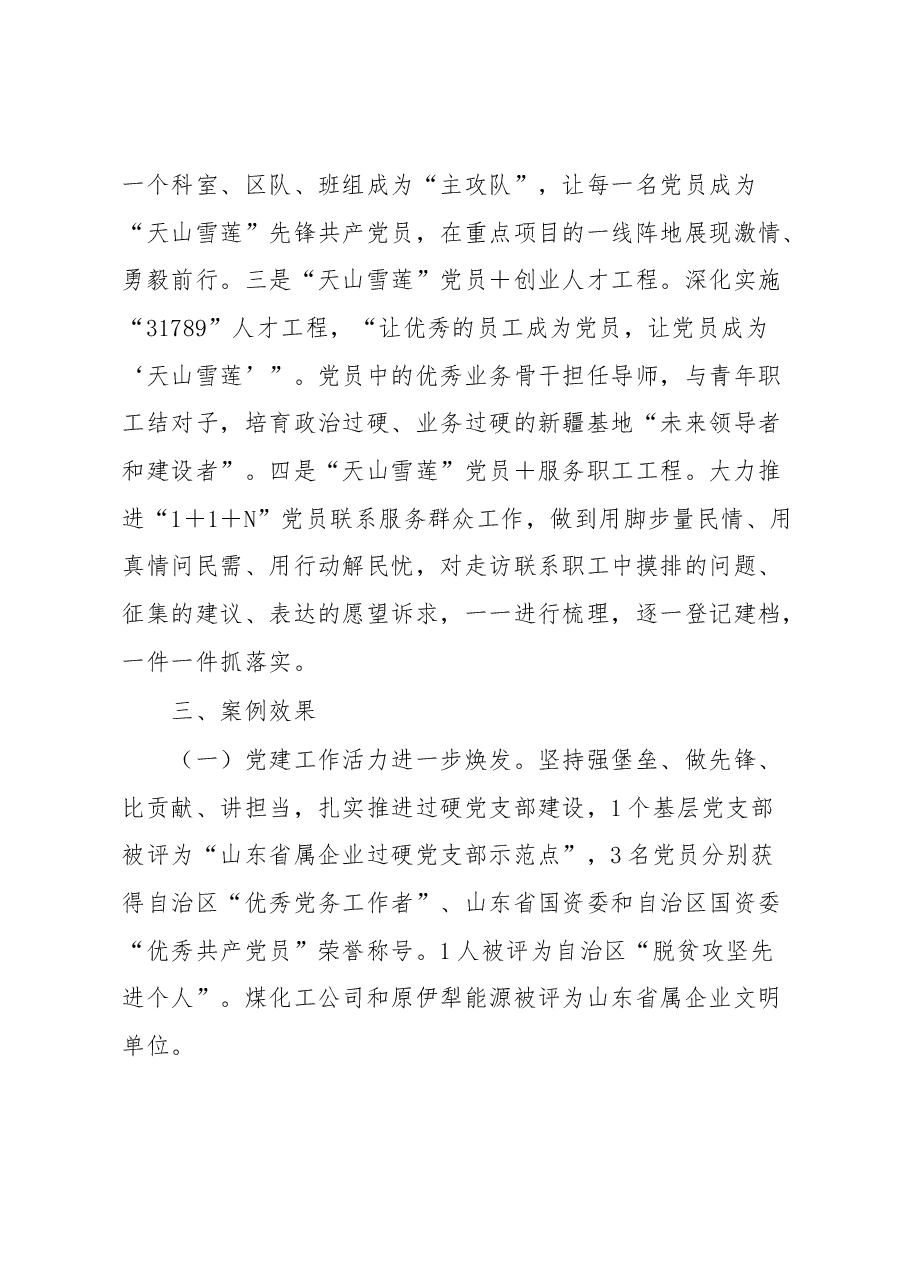 聚担当融发展争当“天山雪莲”先锋共产党员党建品牌经验材料.docx,第4页预览