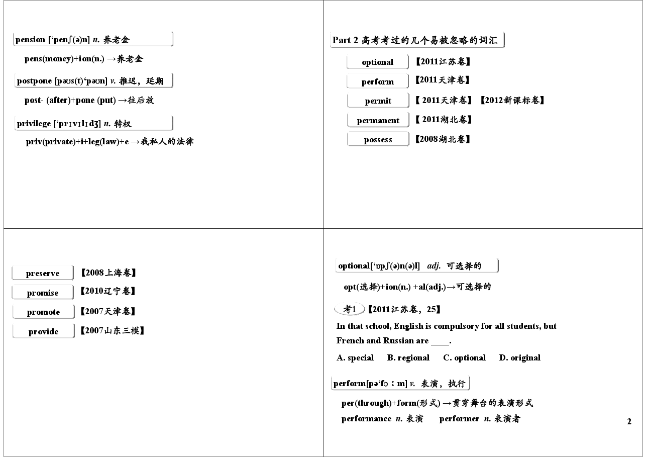 高考必背词汇+真题实战演练(9).pdf,第2页预览