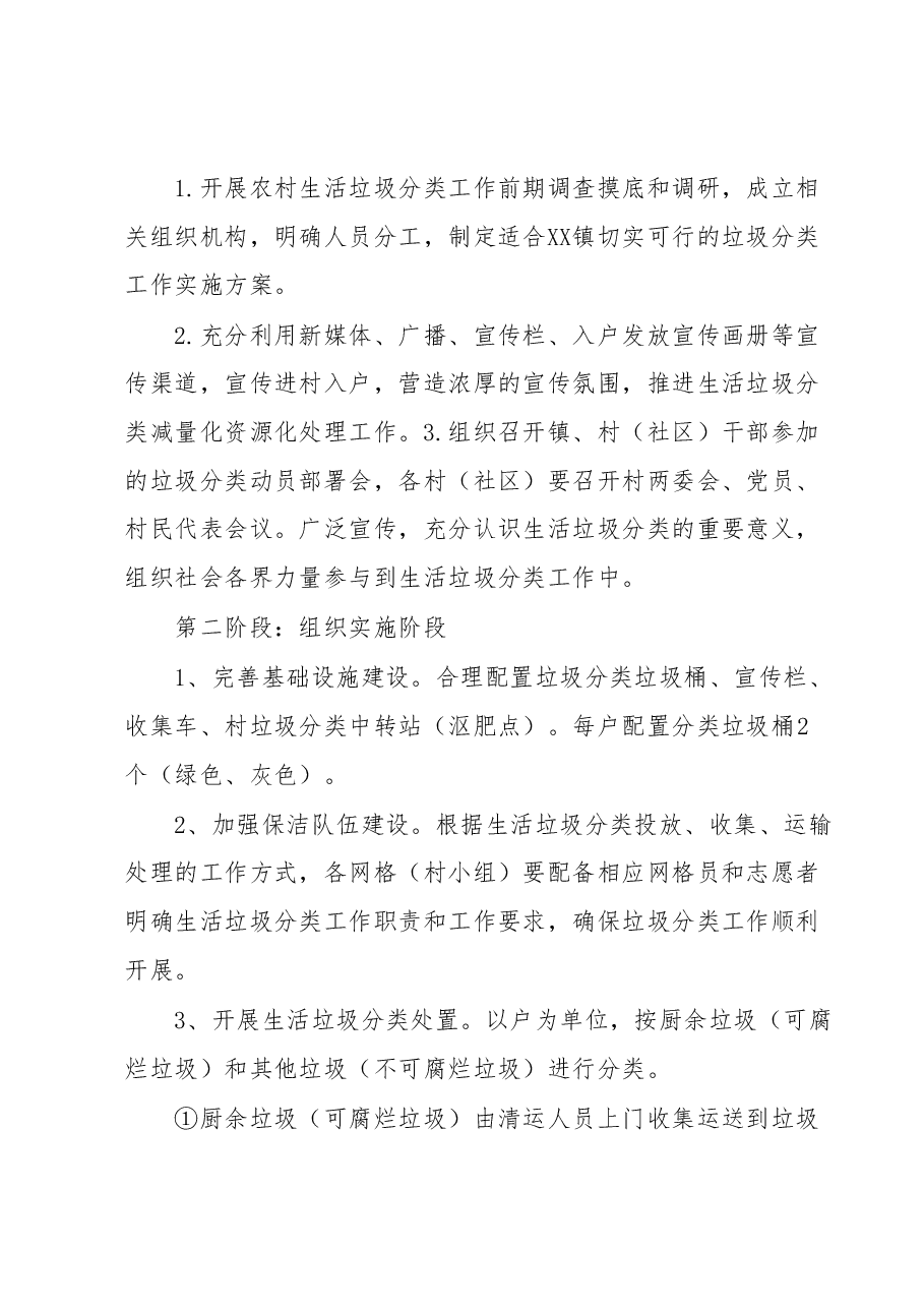 XX镇关于生活垃圾分类工作的实施方案.docx,第4页预览