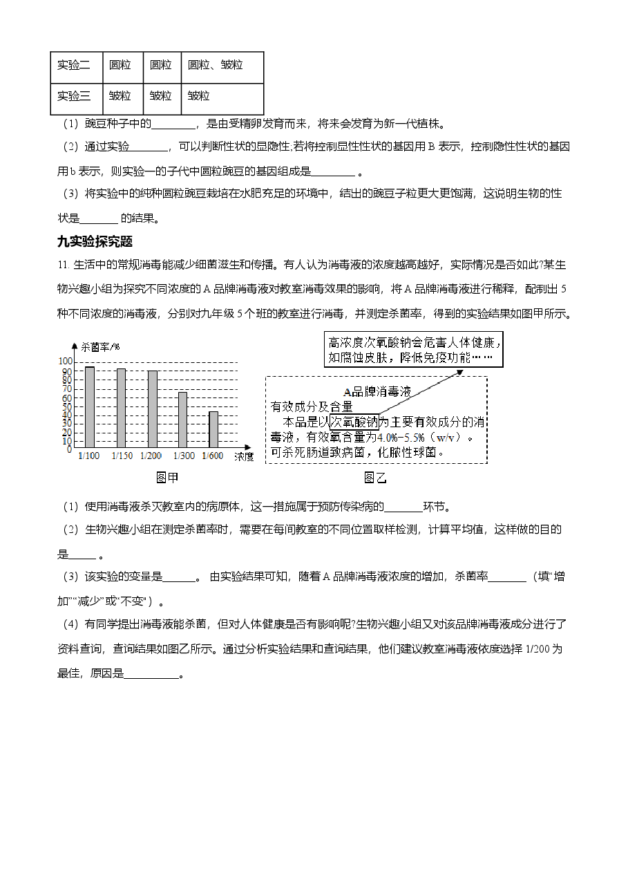 精品解析：四川泸州2021年中考生物试题（原卷版）.doc，第4页预览