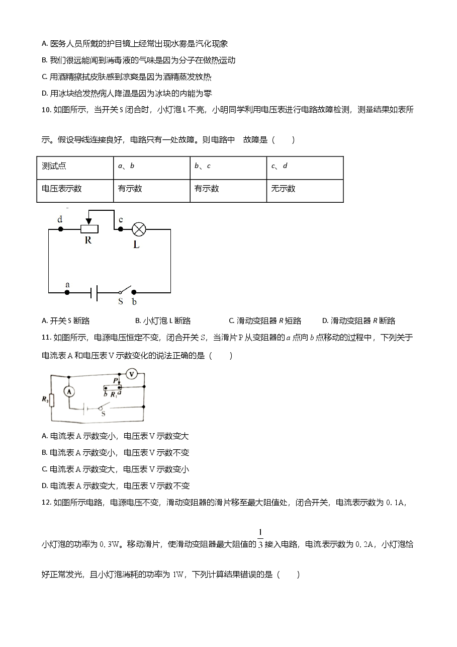 精品解析:2021年山东省枣庄市中考物理真题(word版+解析版).doc,第3页预览