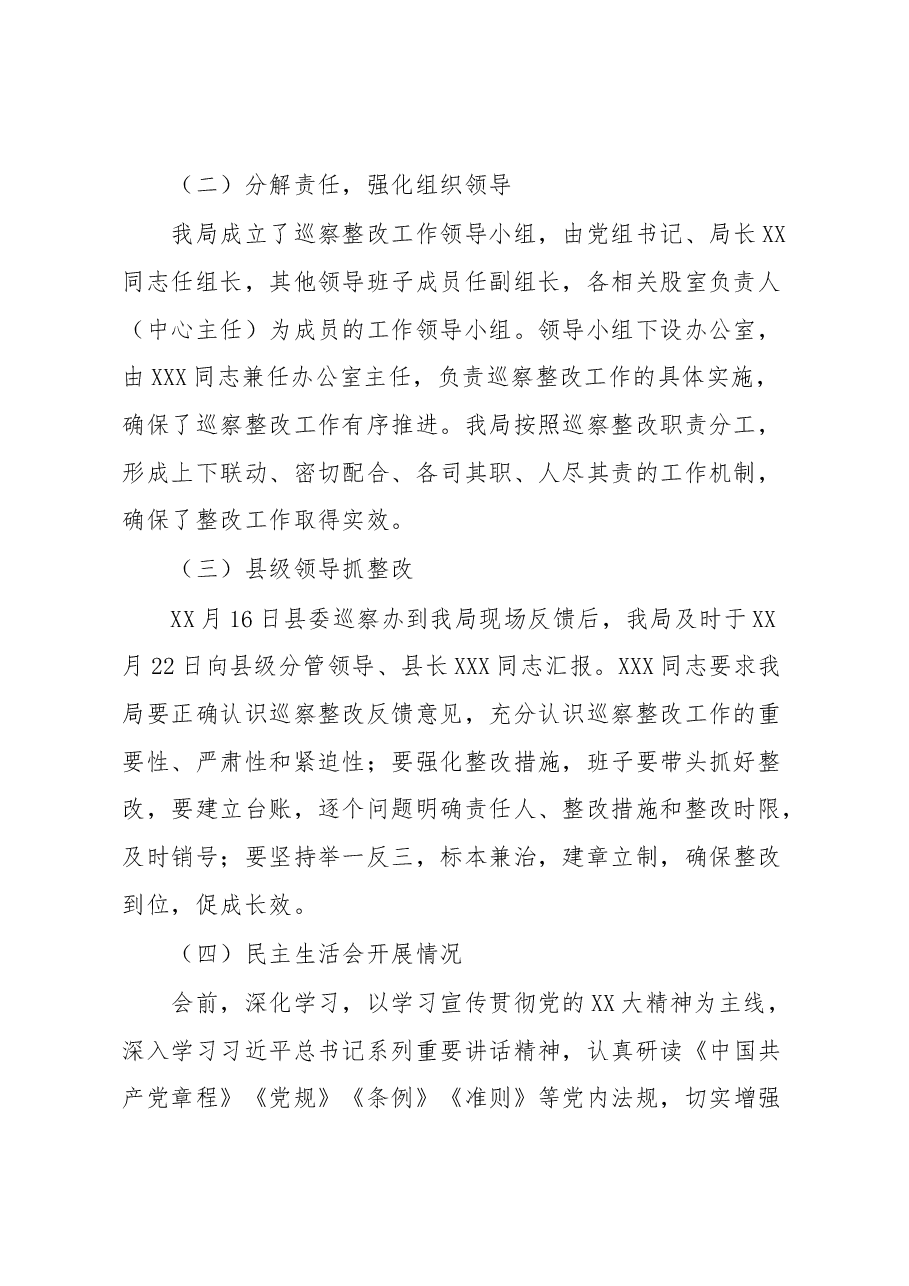 关于落实XX届县委第X轮巡察县审计局党组的反馈意见的整改情况报告.docx,第2页预览