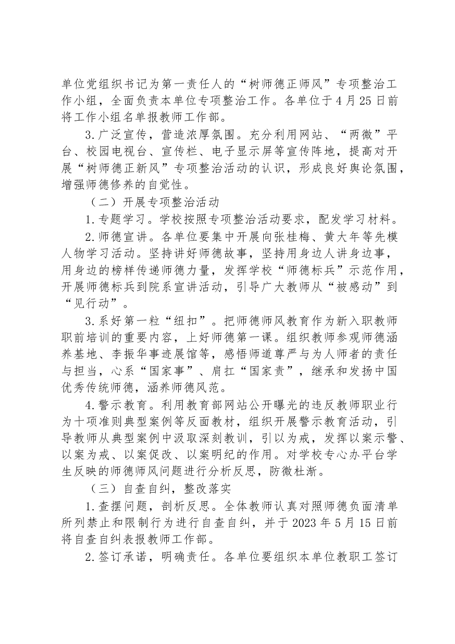 2023年关于“树师德正师风”专项整治活动实施方案.docx,第2页预览