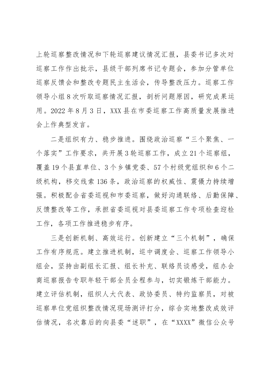 X县纪委书记在县委巡察工作会议暨X届县委第X轮巡察工作动员部署会上的讲话.docx,第2页预览