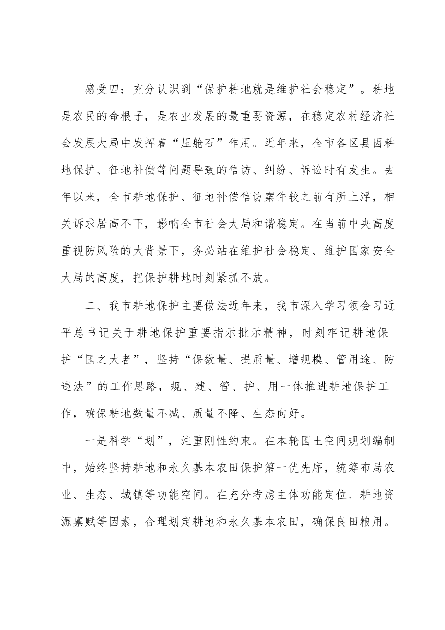 耕地保护培训市长交流发言.docx,第4页预览