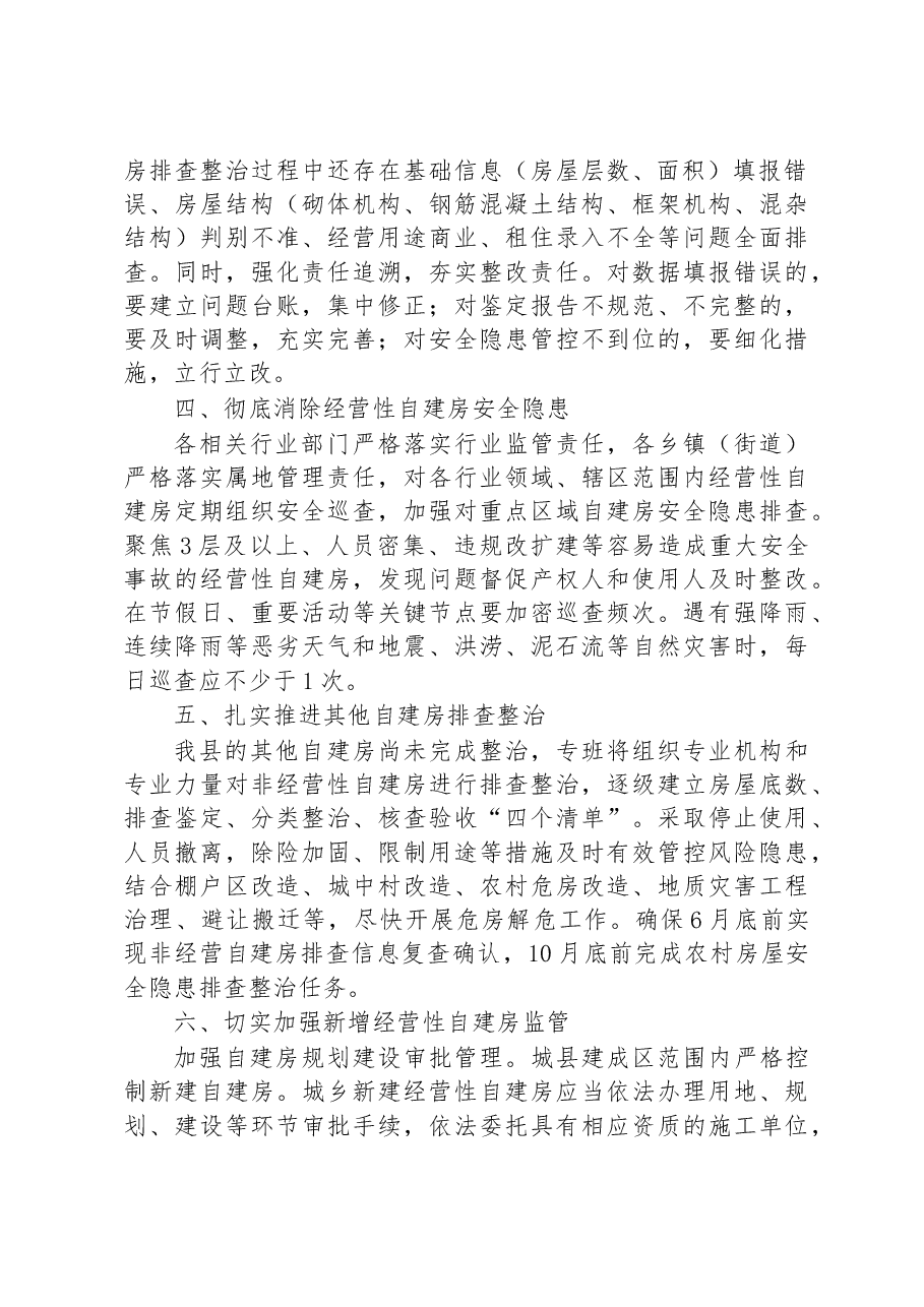 2023年县自建房安全专项整治工作开展情况汇报.docx,第2页预览