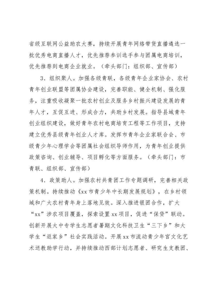 深入推进乡村振兴青春建功行动实施方案.docx,第4页预览