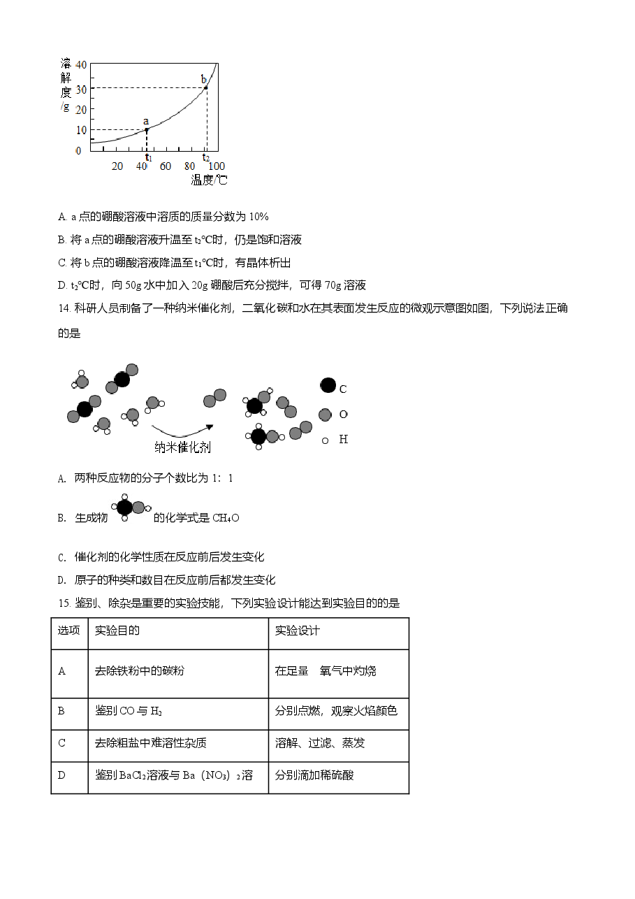 精品解析:广东省2021年中考化学试题(原卷版).doc,第3页预览