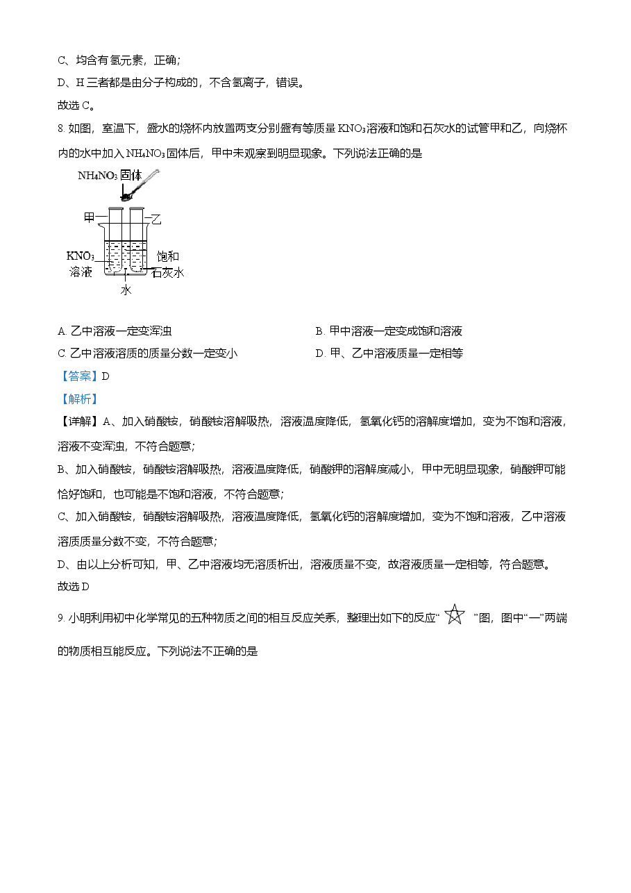 精品解析:陕西省2021年中考化学试题(解析版).doc,第4页预览