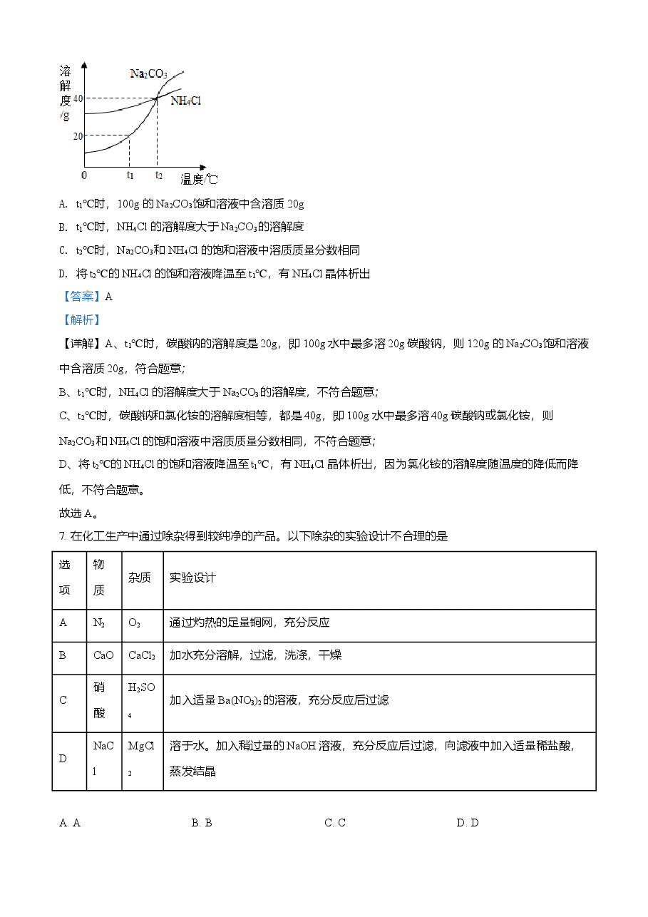 精品解析:四川省德阳市2021年中考化学试题(解析版).doc,第4页预览