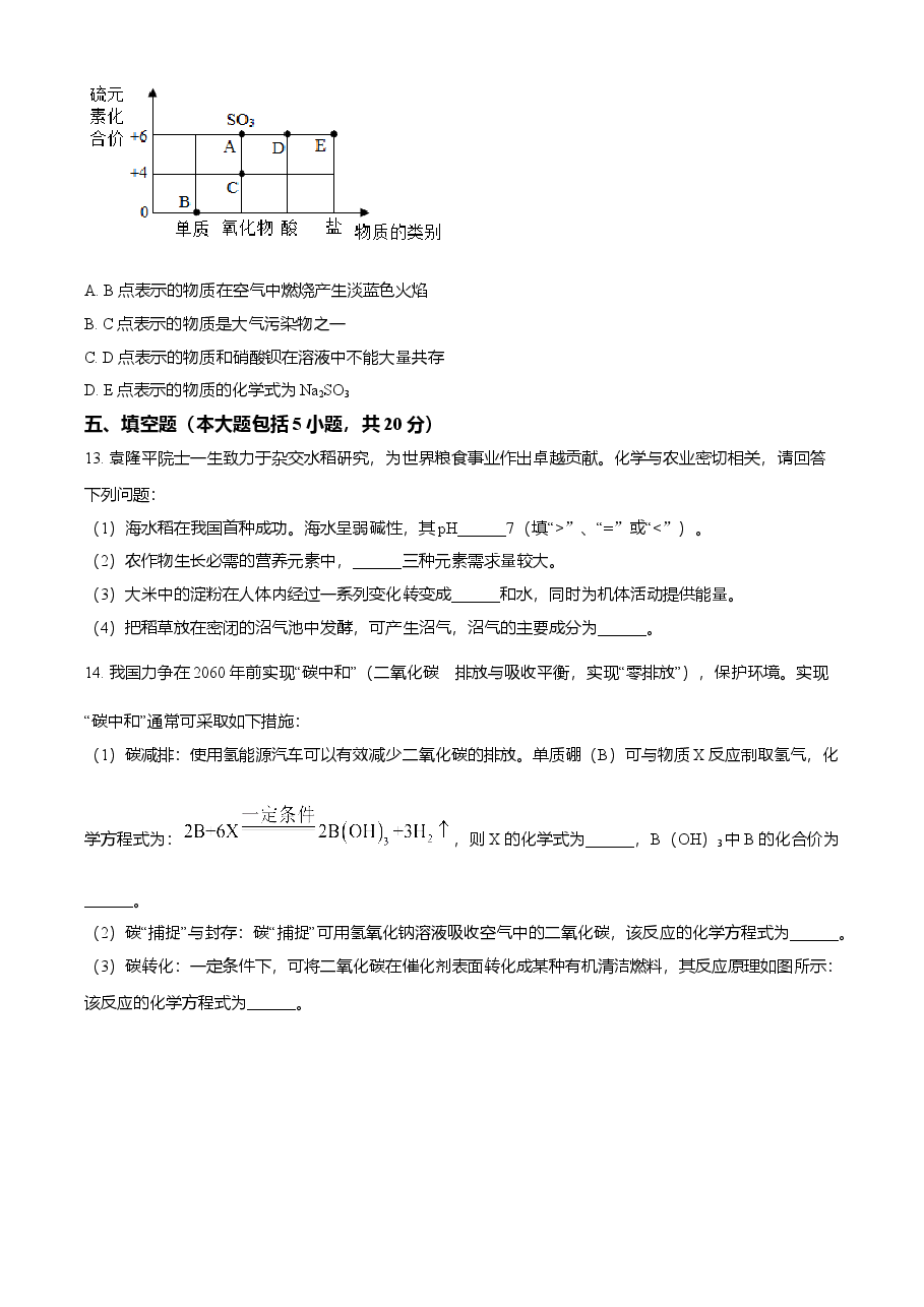 精品解析:湖北省荆州市2021年中考化学试题(原卷版).doc,第3页预览