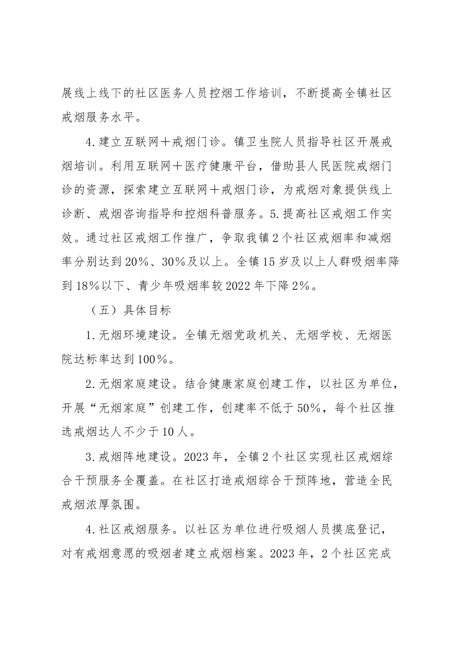 XX镇社区戒烟综合干预工作实施方案.docx,第3页预览