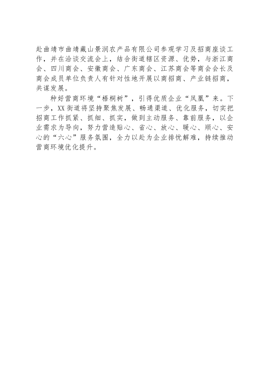 全面争创一流 XX街道“党建+六心服务”为优化营商环境聚力增效.docx，第4页预览