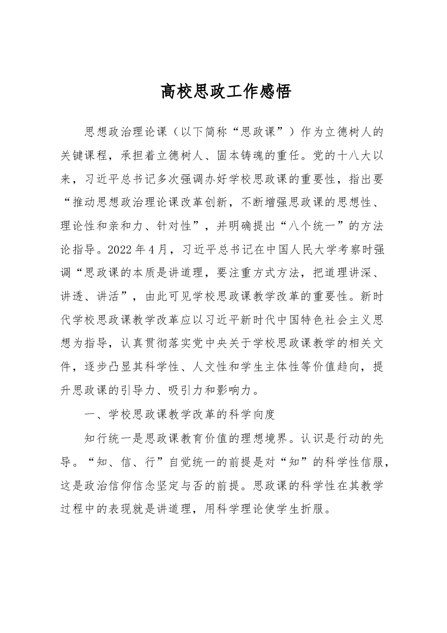 高校思政工作感悟.docx,第1页预览