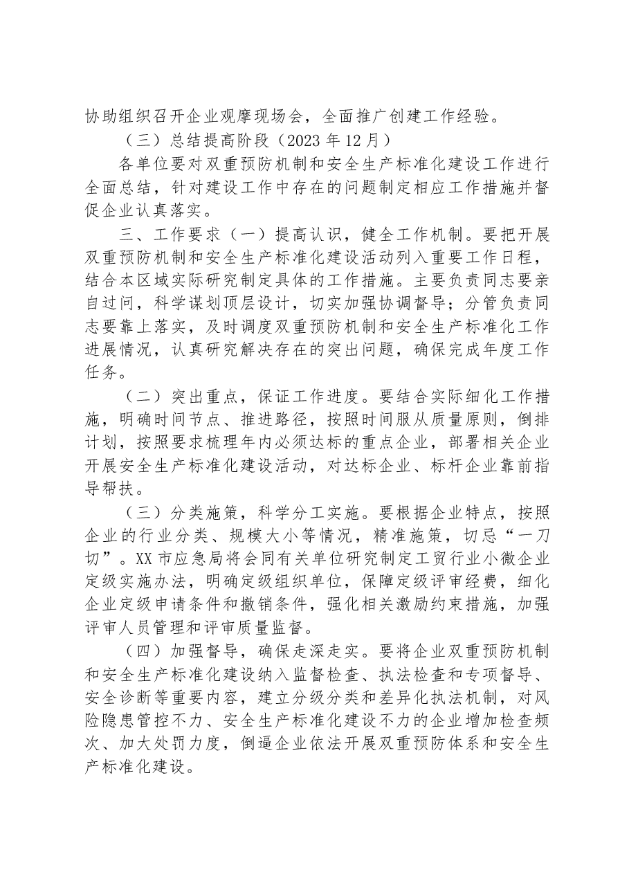 市持续深化工贸行业双重预防机制和安全生产标准化建设工作实施方案.docx,第4页预览