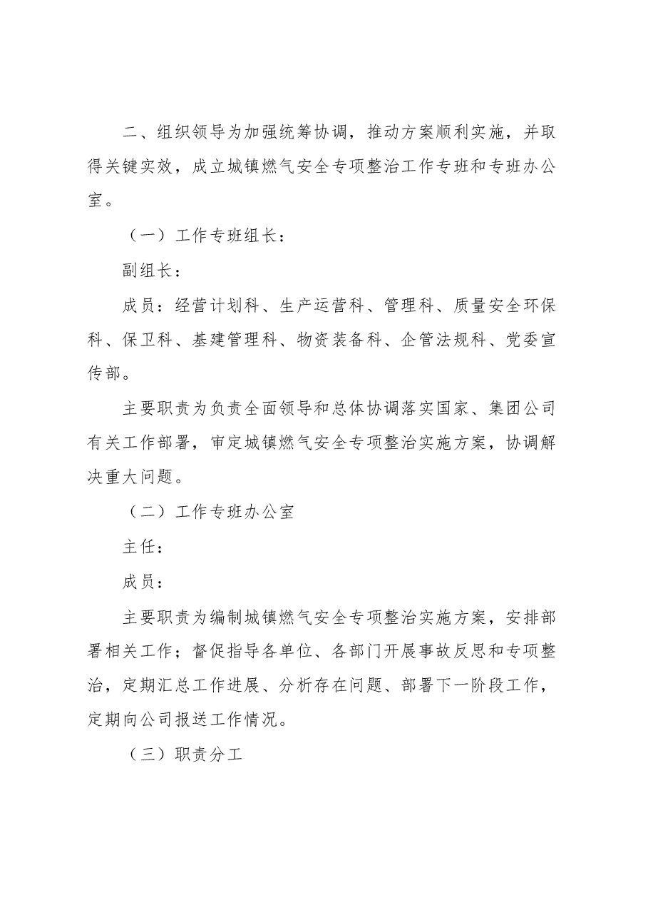 公司城镇燃气安全专项整治实施方案.docx,第2页预览