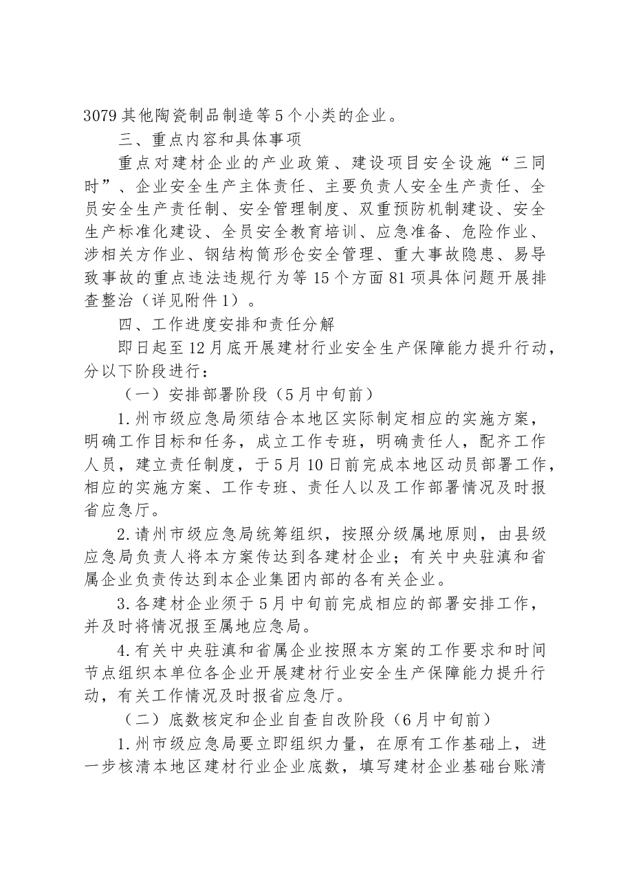 建材行业安全生产保障能力提升行动工作方案.docx,第2页预览