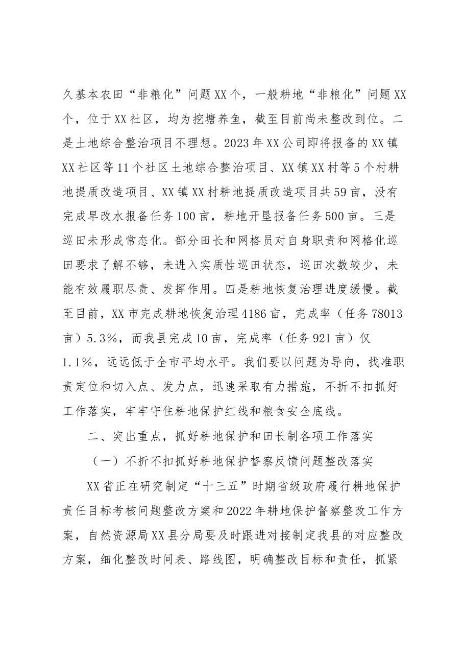 县长在2023耕地保护暨总田长工作会议上的讲话.docx,第2页预览