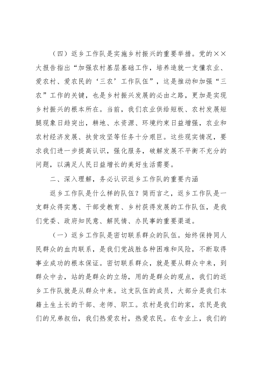 在返乡工作队动员会上的讲话.docx,第4页预览