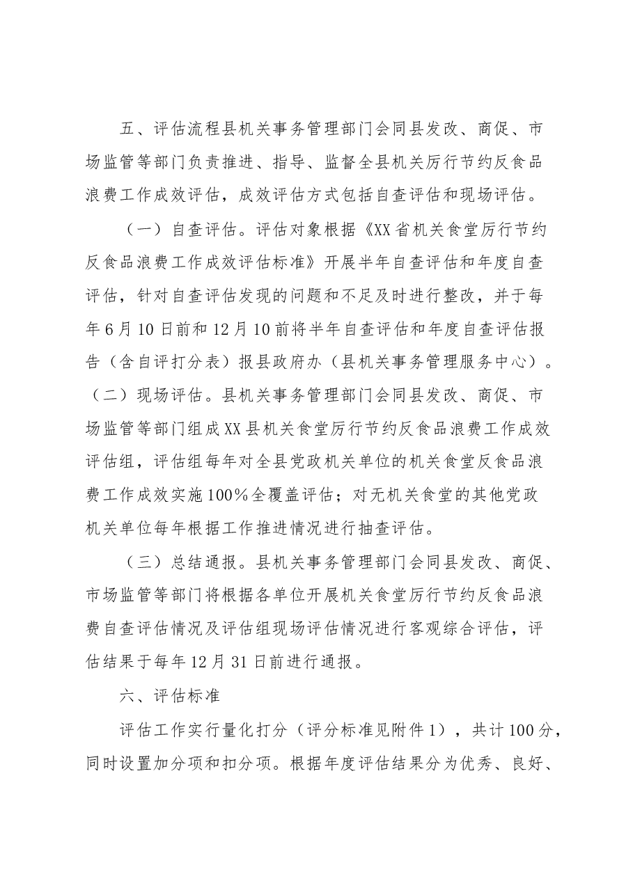 县机关食堂厉行节约反食品浪费工作成效评估暂行办法.docx,第3页预览