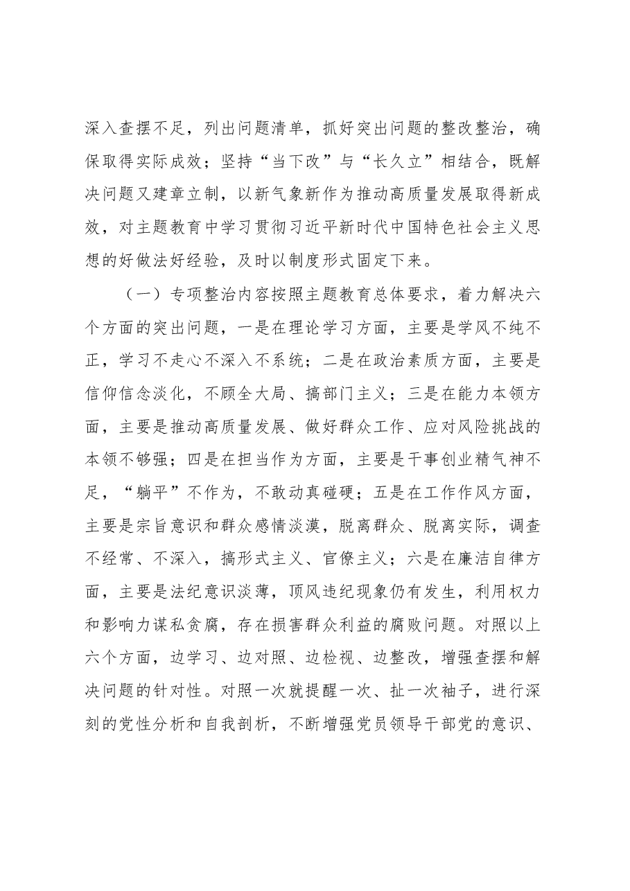 在学习贯彻2023年主题教育工作中开展专项整治工作方案.docx,第3页预览
