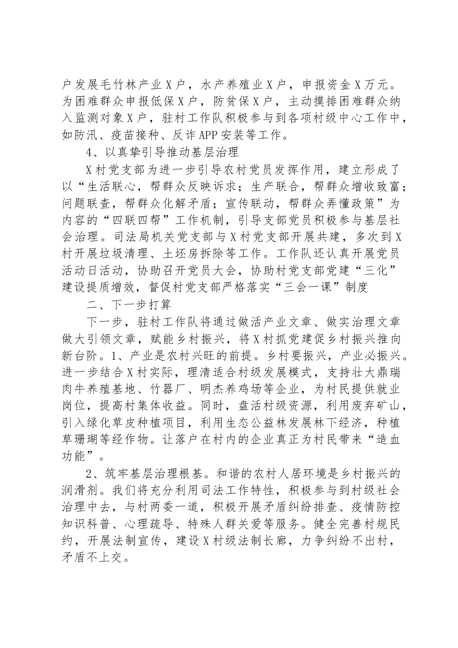 村驻村工作队情况汇报.docx,第2页预览