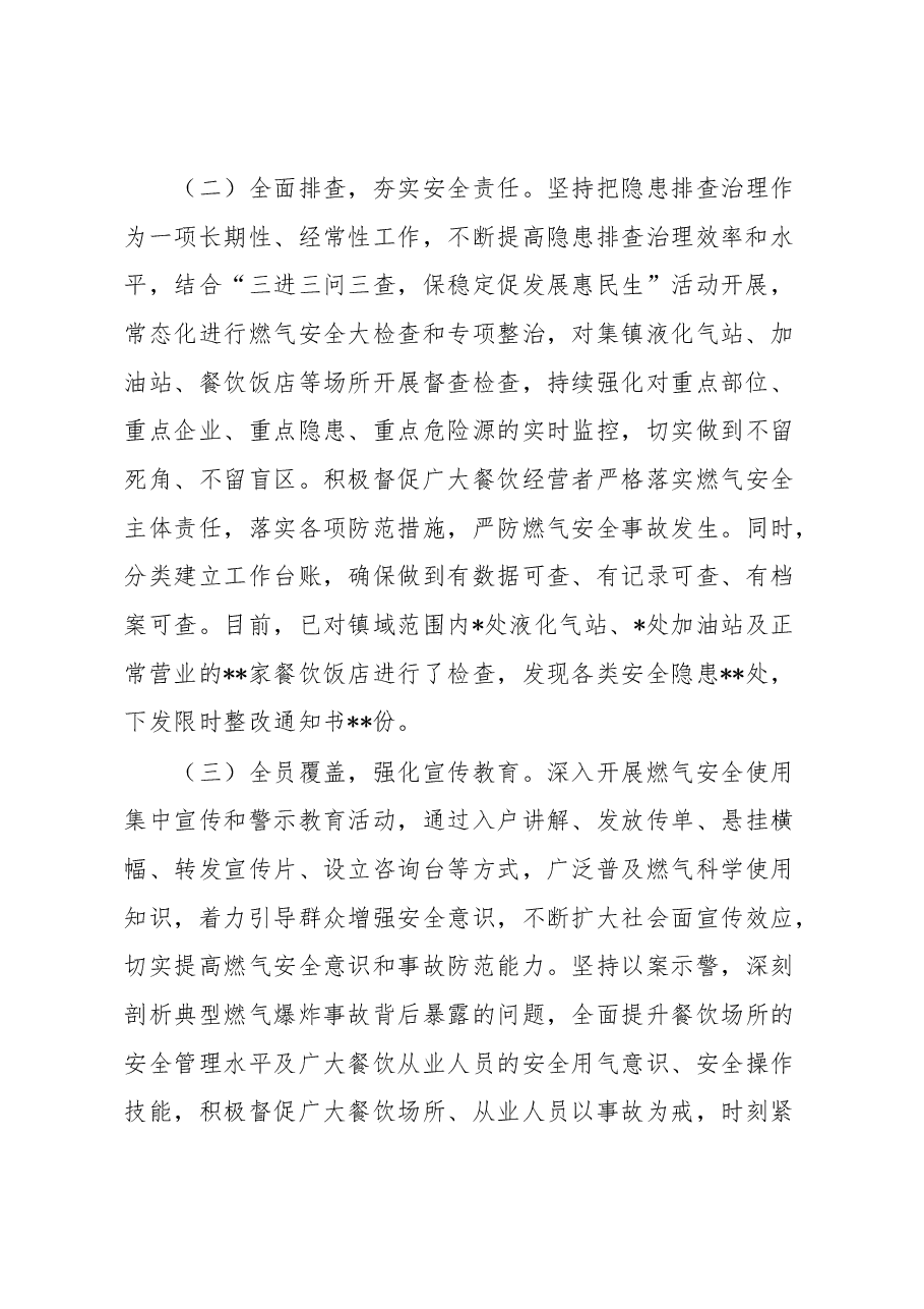 镇家庭燃气安全问题检查培训工作进展情况报告.docx,第2页预览