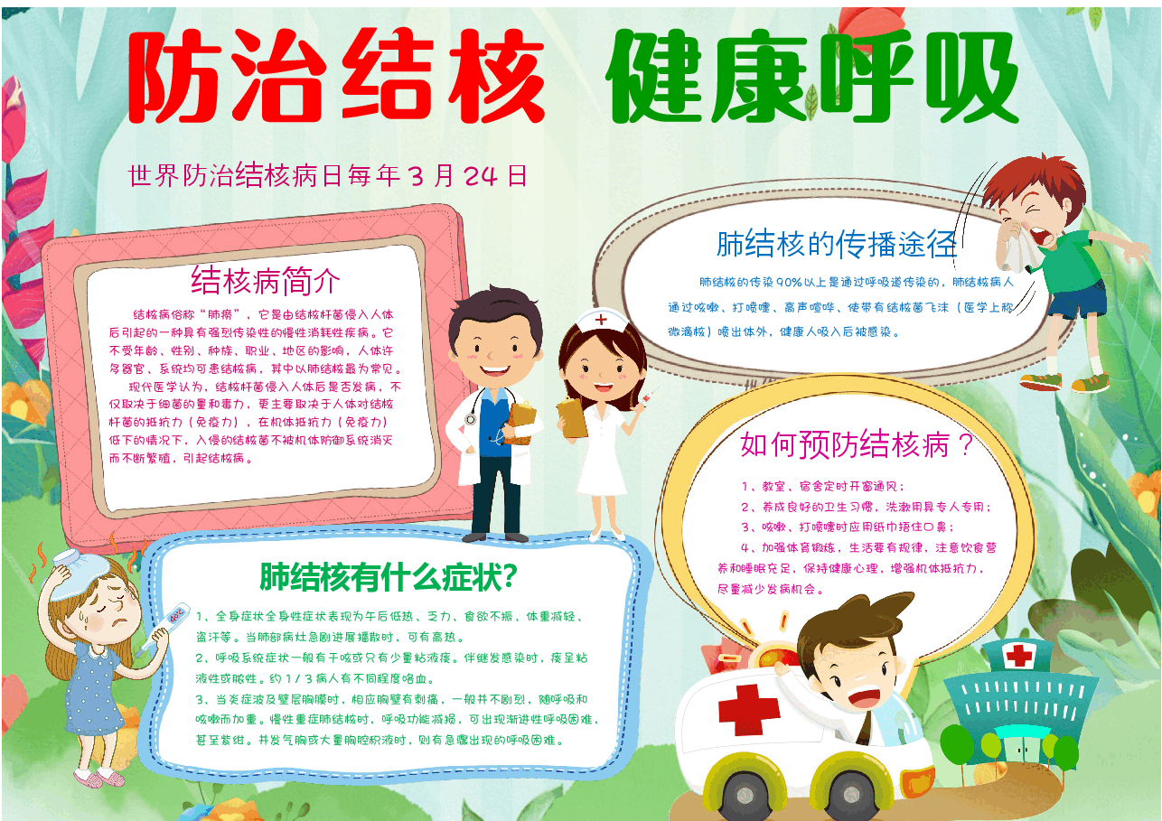 防治肺结核小报 (3).docx，第1页预览